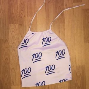“💯” crop top💙